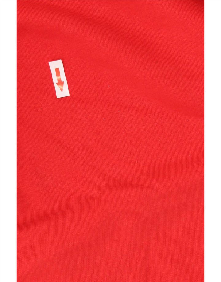 Nike Mens Hoodie Jumper Large Red Cotton