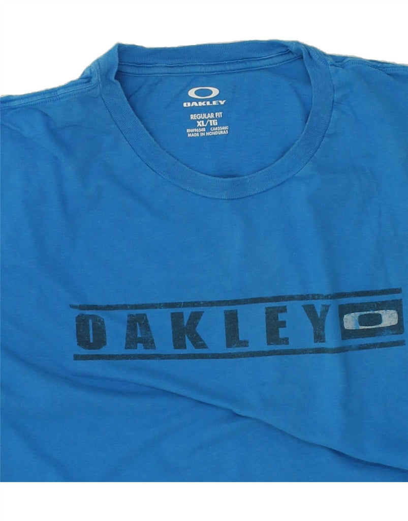 OAKLEY Mens Slim Graphic T-Shirt Top XL Blue | Vintage Oakley | Thrift | Second-Hand Oakley | Used Clothing | Messina Hembry 