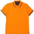 Champion Mens Polo Shirt Medium Orange Striped Cotton