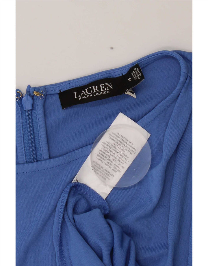 Ralph Lauren Womens Sheath Dress US 10 Large Blue Polyester
