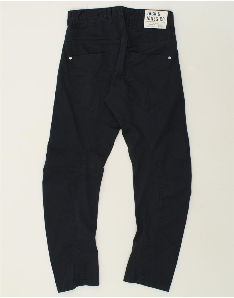 JACK & JONES Mens Anti Fit Banana Casual Trousers W32 L32 Navy Blue Cotton | Vintage Jack & Jones | Thrift | Second-Hand Jack & Jones | Used Clothing | Messina Hembry 