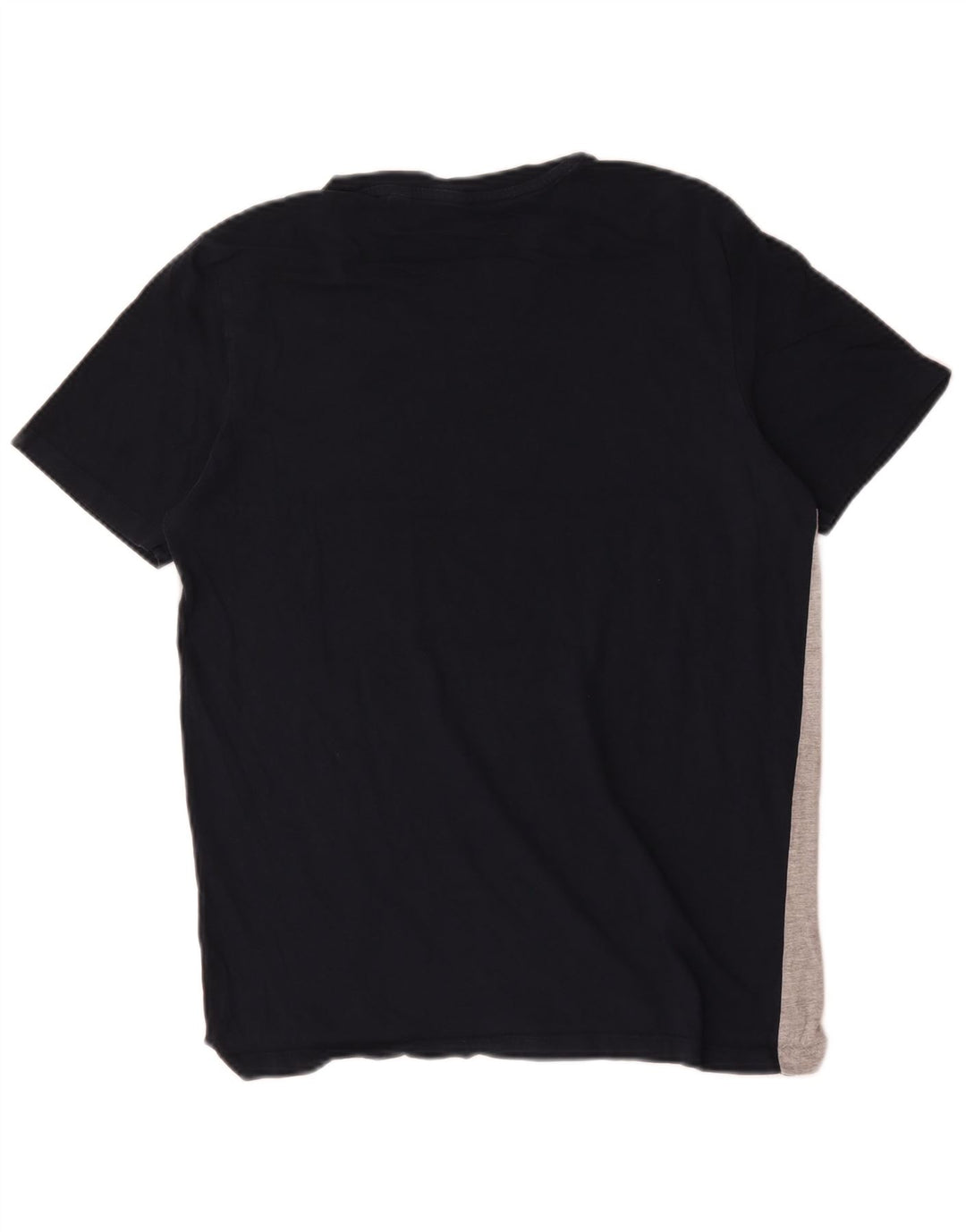 Jack & Jones Mens T-Shirt Top Medium Blue Colourblock Cotton