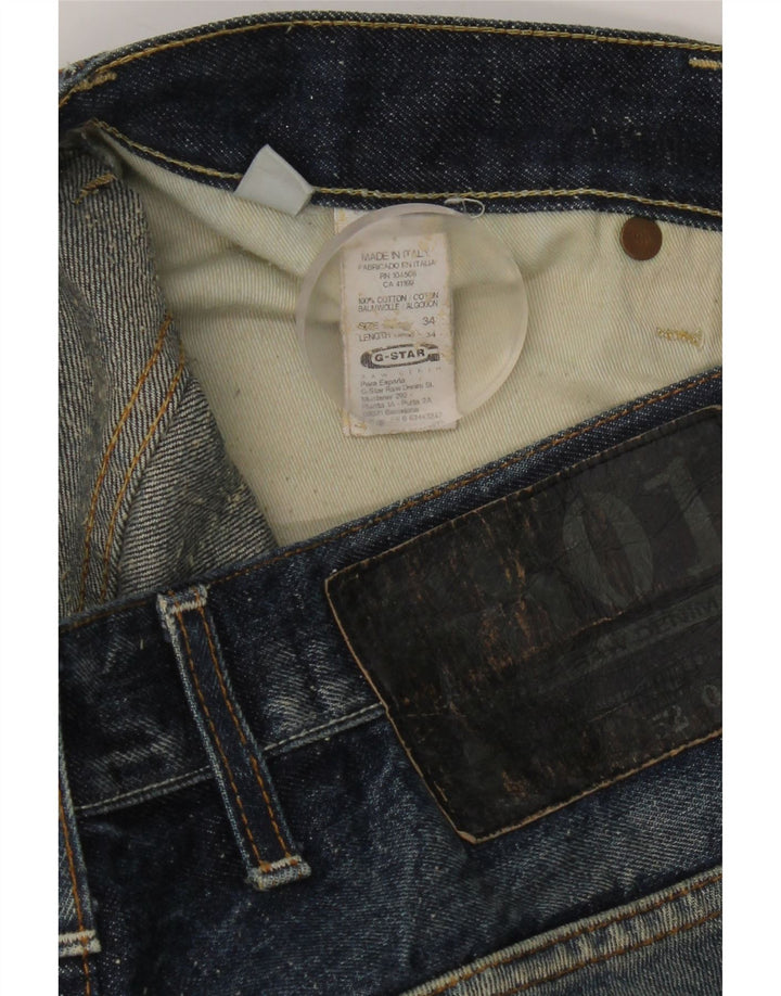 G-Star Mens Denim Shorts W34 Large Blue Cotton