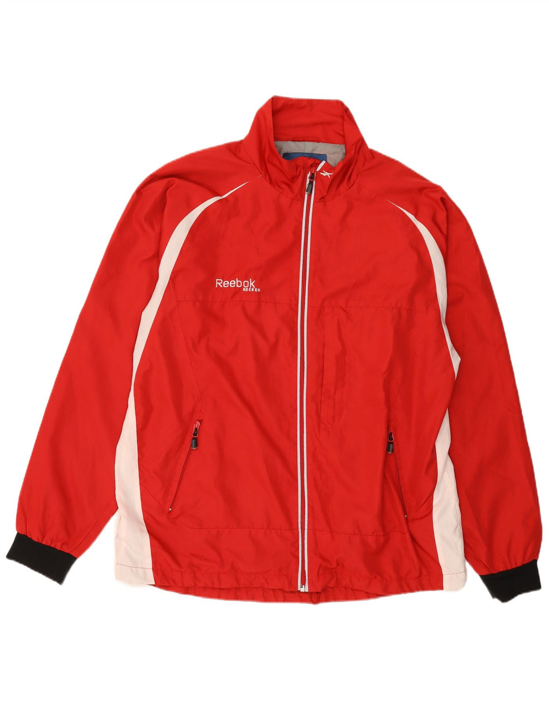 Reebok Mens Rain Jacket UK 42 XL Red Colourblock Polyester