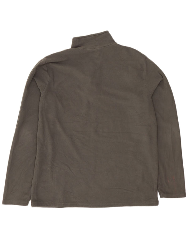 MOUNTAIN WAREHOUSE Mens Zip Neck Fleece Jumper Large Grey Polyester