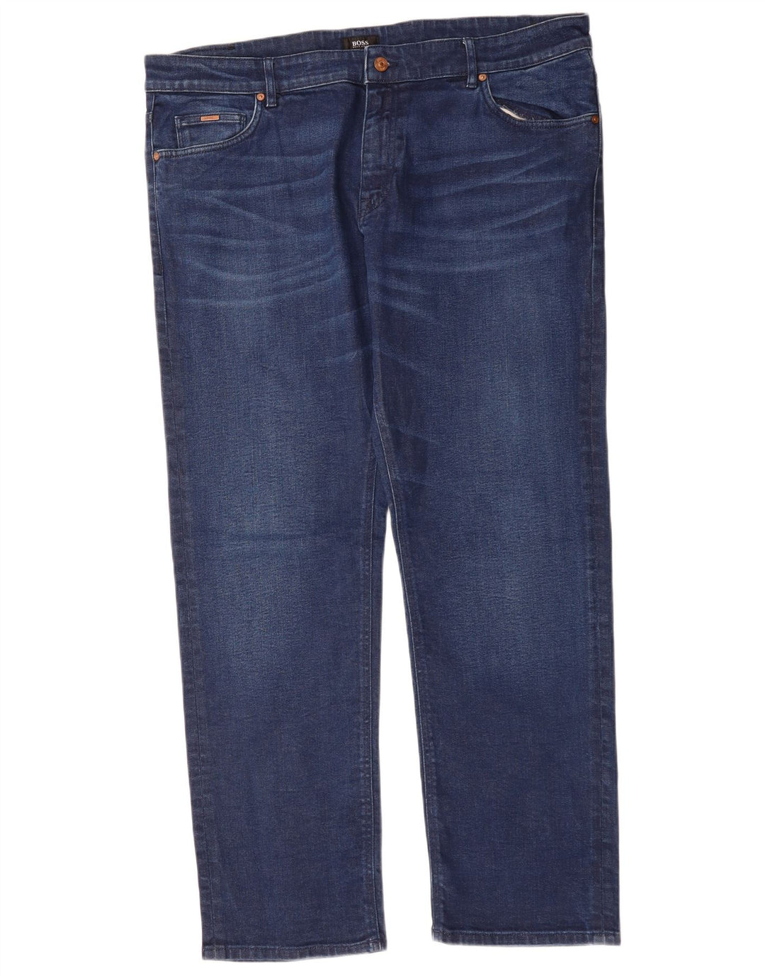 HUGO BOSS Mens Straight Jeans W40 L32 Blue Cotton