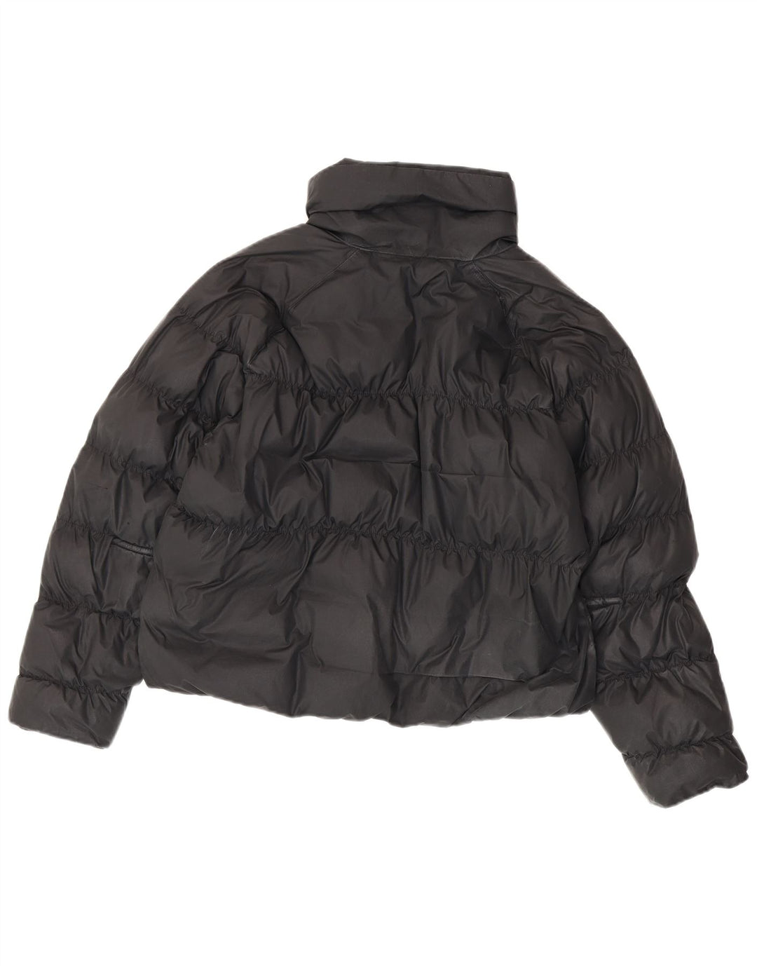 Nike Womens Crop Oversized Padded Jacket UK 10 Small Black Polyester