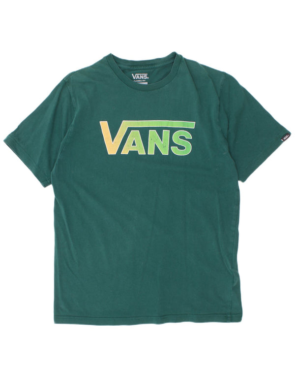 Vans Boys Classic Fit Graphic T-Shirt Top 12-13 Years Large Green Cotton