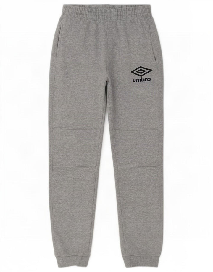 Umbro Mens Tracksuit Trousers Joggers Medium Grey Flecked Cotton