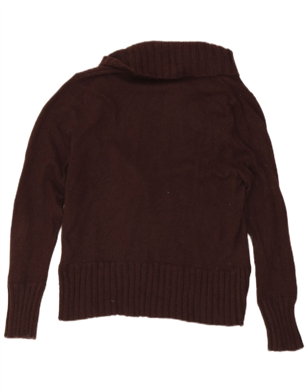 Marks & Spencer Womens Cardigan Sweater UK 16 Large  Brown Cotton