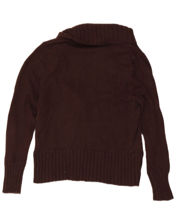 Marks & Spencer Womens Cardigan Sweater UK 16 Large  Brown Cotton