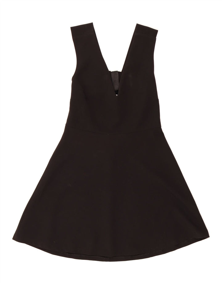VINTAGE Womens Sleeveless A-Line Dress UK 14 Medium Black Vintage Vintage and Second-Hand Vintage from Messina Hembry 