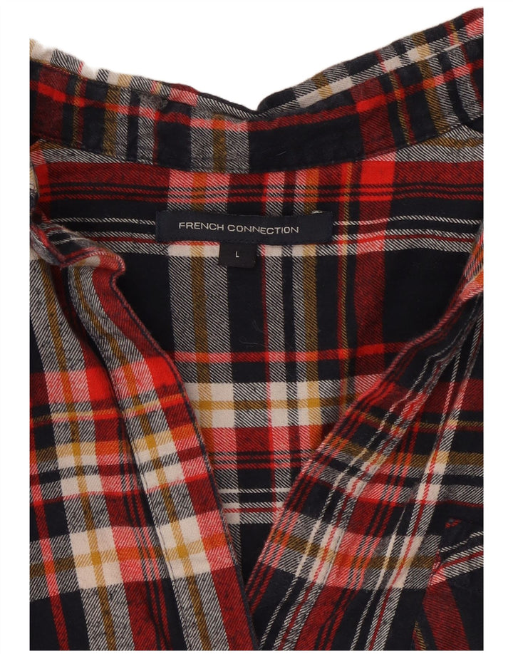 French Connection Womens Flannel Shirt UK 14 Large Multicoloured Plaid