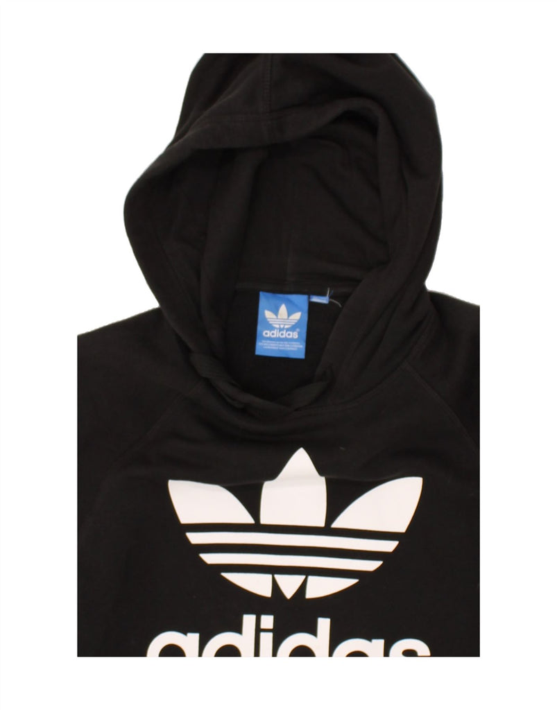 ADIDAS Mens Graphic Hoodie Jumper Medium Black | Vintage Adidas | Thrift | Second-Hand Adidas | Used Clothing | Messina Hembry 