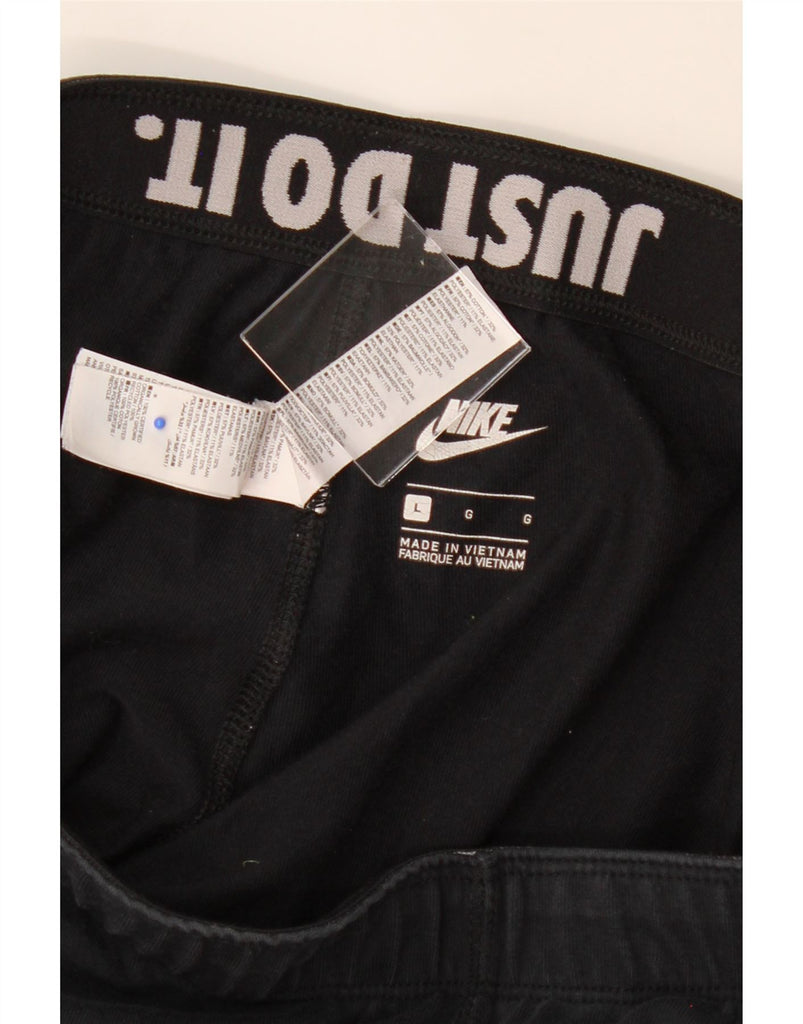 NIKE Womens Crop Graphic Leggings UK 14 Large Black Cotton Vintage Nike and Second-Hand Nike from Messina Hembry 