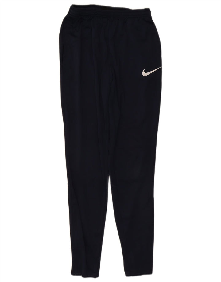 NIKE Mens Tracksuit Trousers Small Navy Blue Polyester