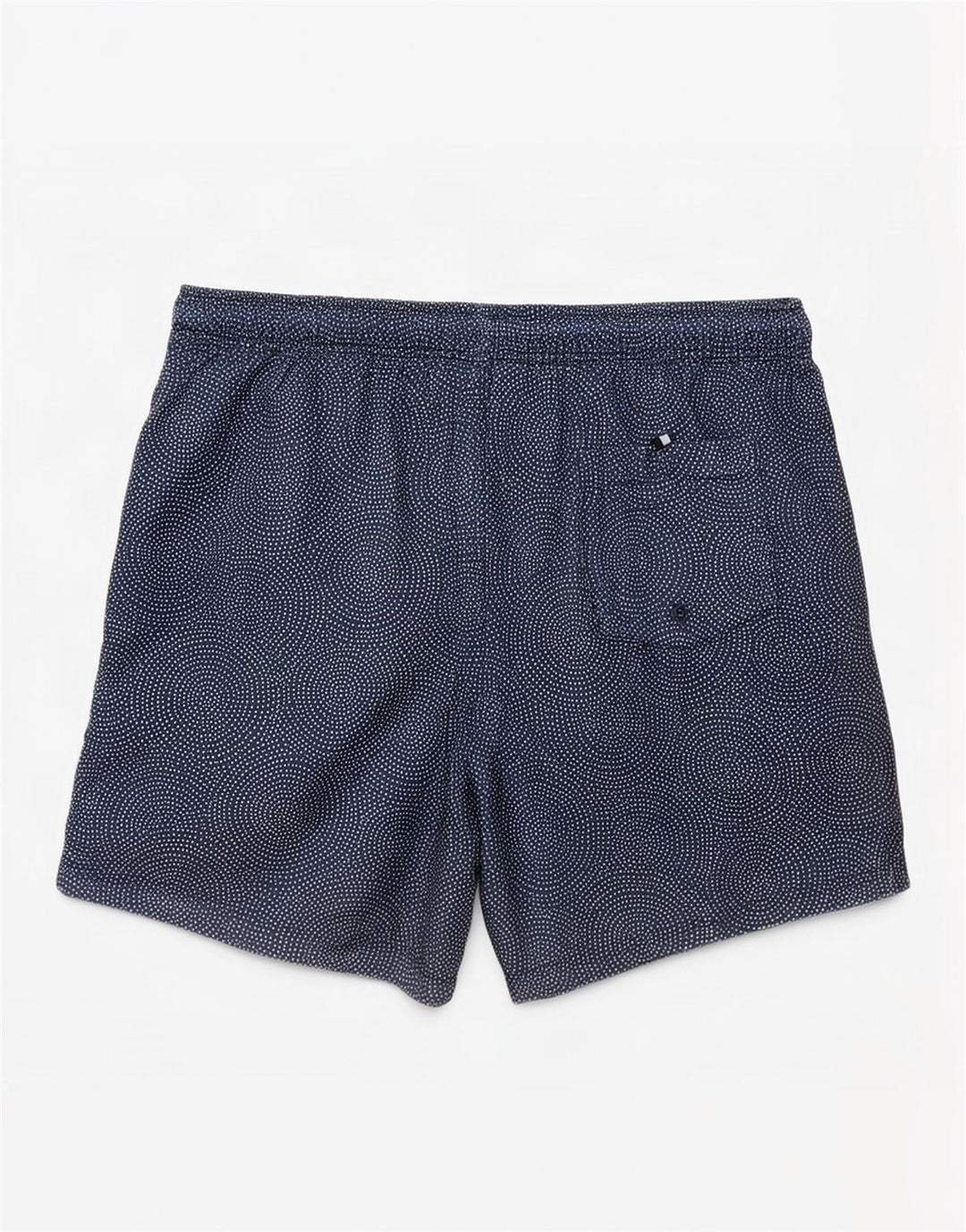Marks & Spencer Mens Swimming Shorts Small Navy Blue Geometric Polyester