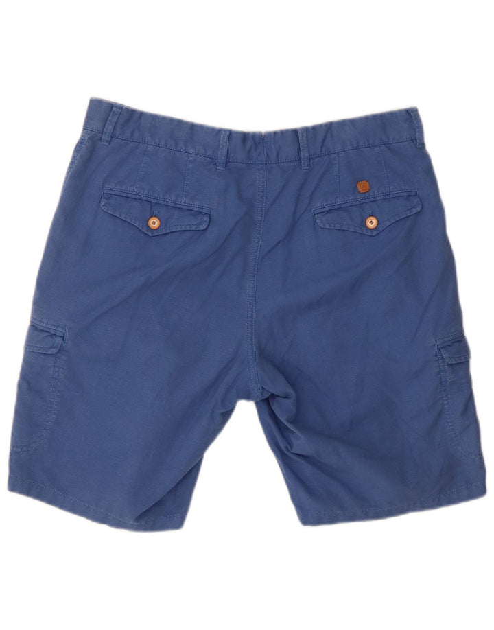 Massimo Dutti Mens Cargo Shorts EU 42 Large W32 Blue