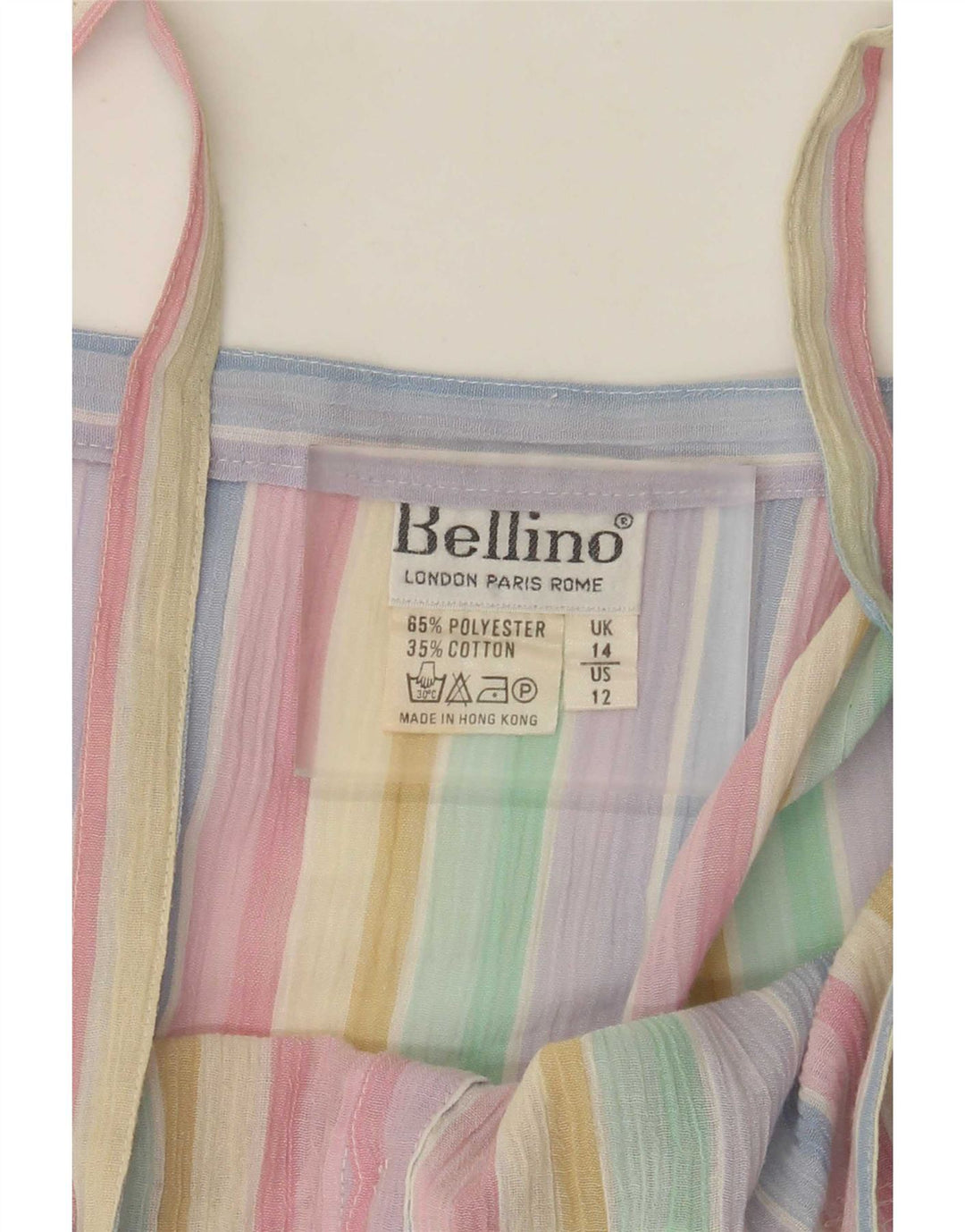 Bellino Womens Sleeveless Sundress UK 14 Large Multicoloured Striped