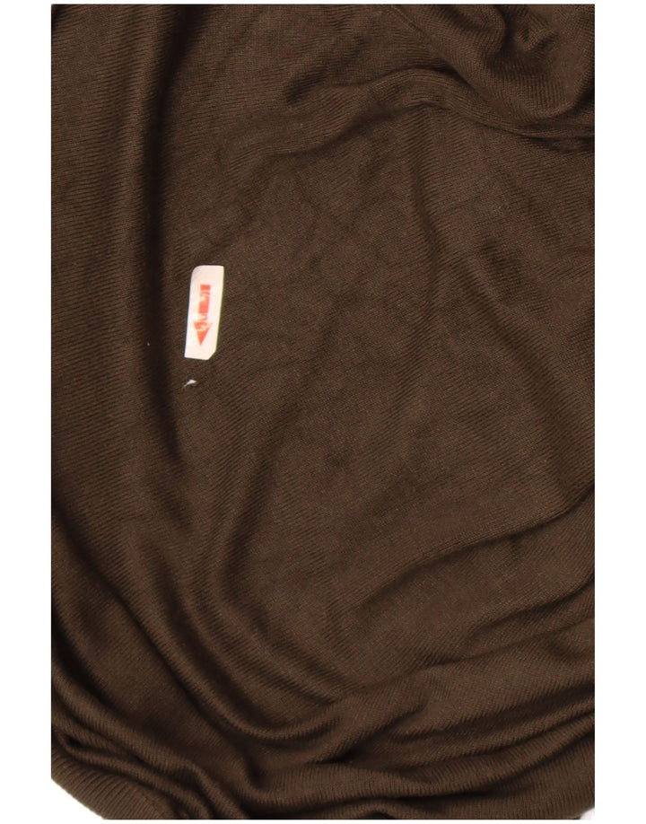 Zara Mens Roll Neck Jumper Sweater Medium Khaki Viscose