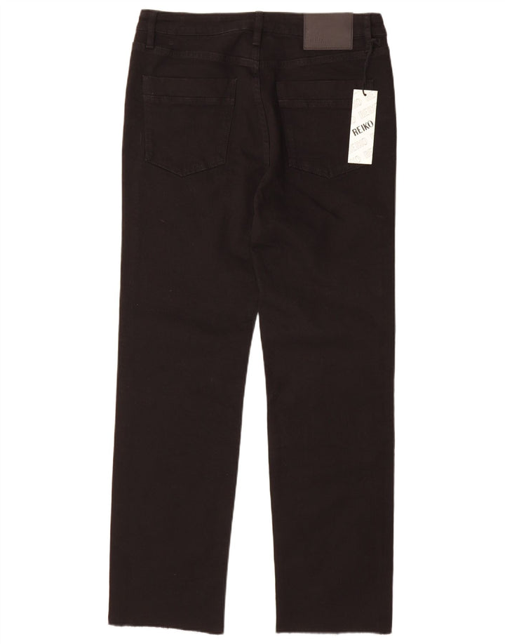 Reiko Womens Straight Jeans W30 L29 Black Cotton