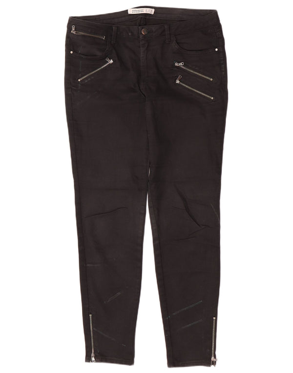 Zara Womens Skinny Jeans EU 42 Large W32 L28 Black