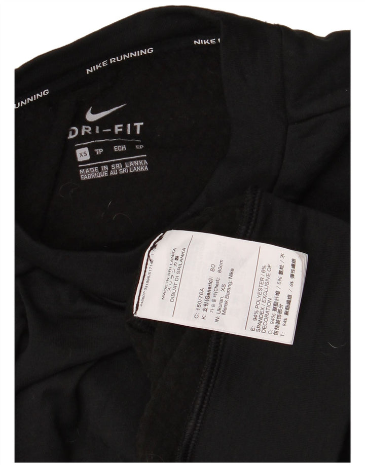 Nike Mens Dri Fit Loose Fit Sweatshirt Jumper XS Black Polyester