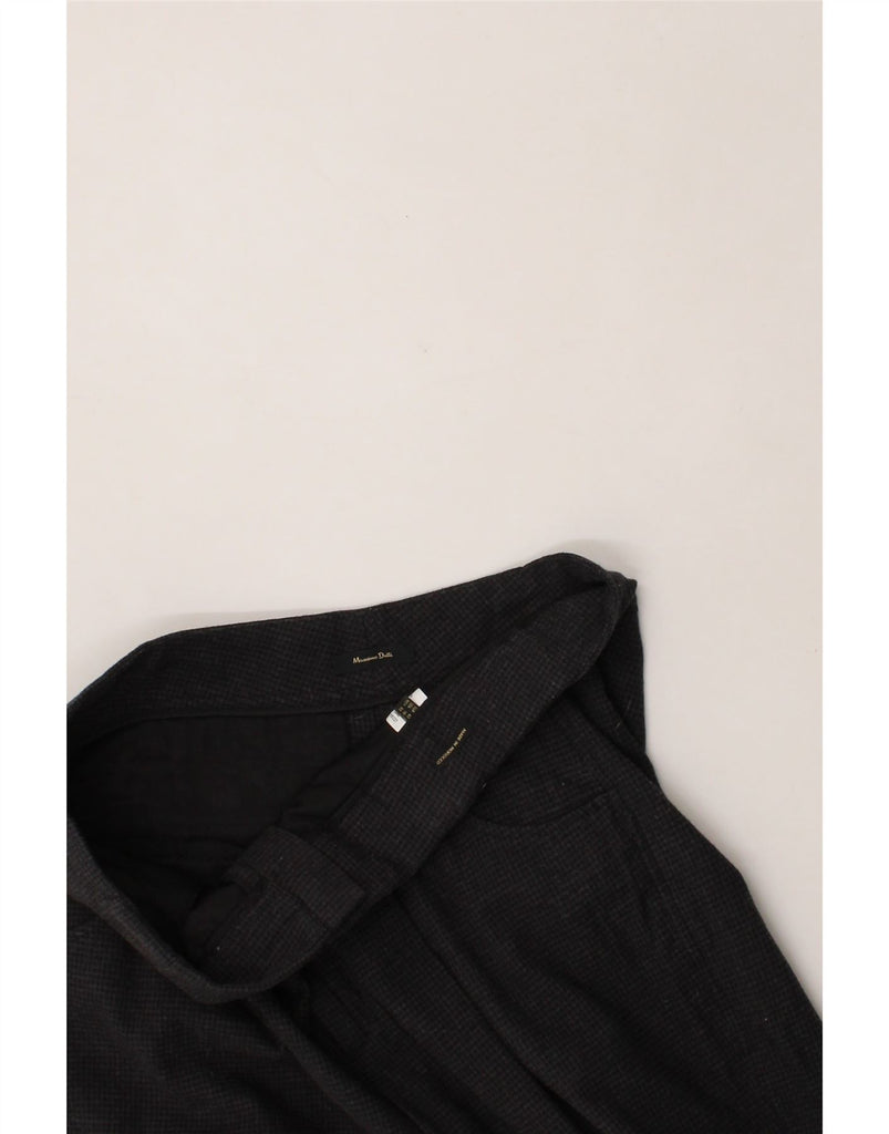 MASSIMO DUTTI Mens Casual Trousers EU 42 Large W34 L28 Grey Houndstooth Vintage Massimo Dutti and Second-Hand Massimo Dutti from Messina Hembry 