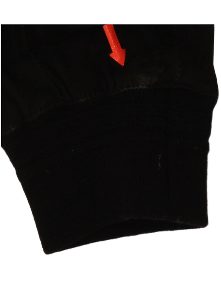 Vintage Mens Suede Bomber Jacket IT 54 2XL Black Leather