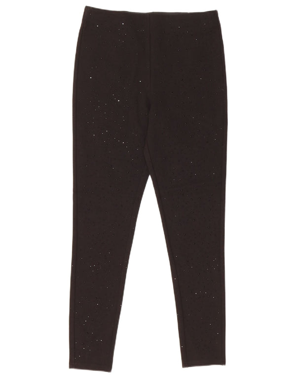 Zara Womens Leggings UK 10 Small  Black Viscose
