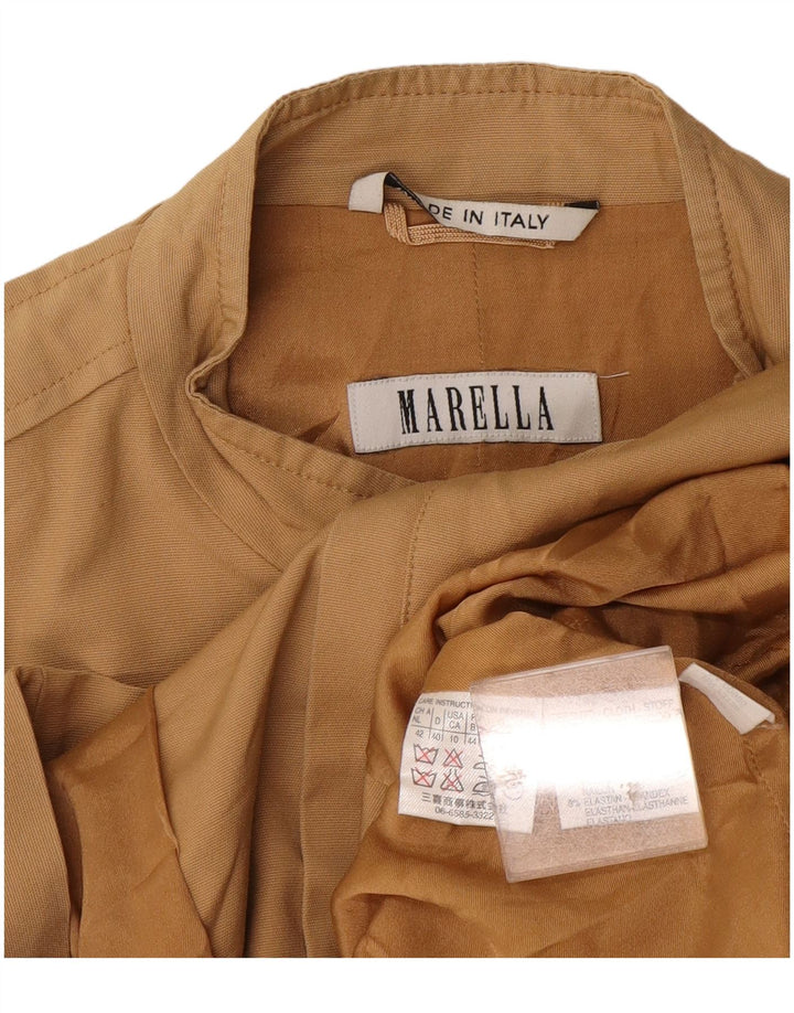 Marella Womens Utility Jacket UK 14 Large Beige Cotton