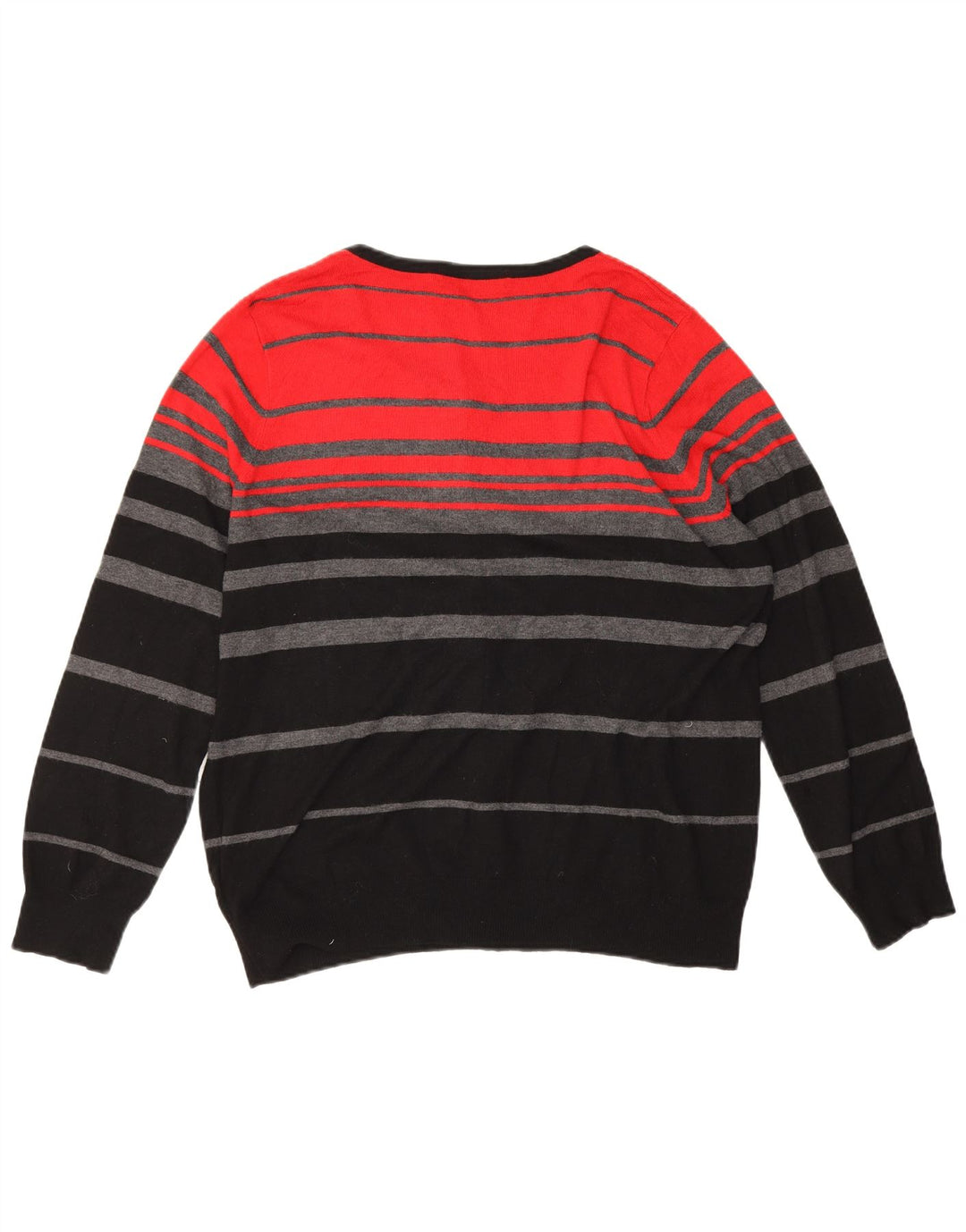 Marks & Spencer Womens Cardigan Sweater UK 16 Large Red Striped Viscose
