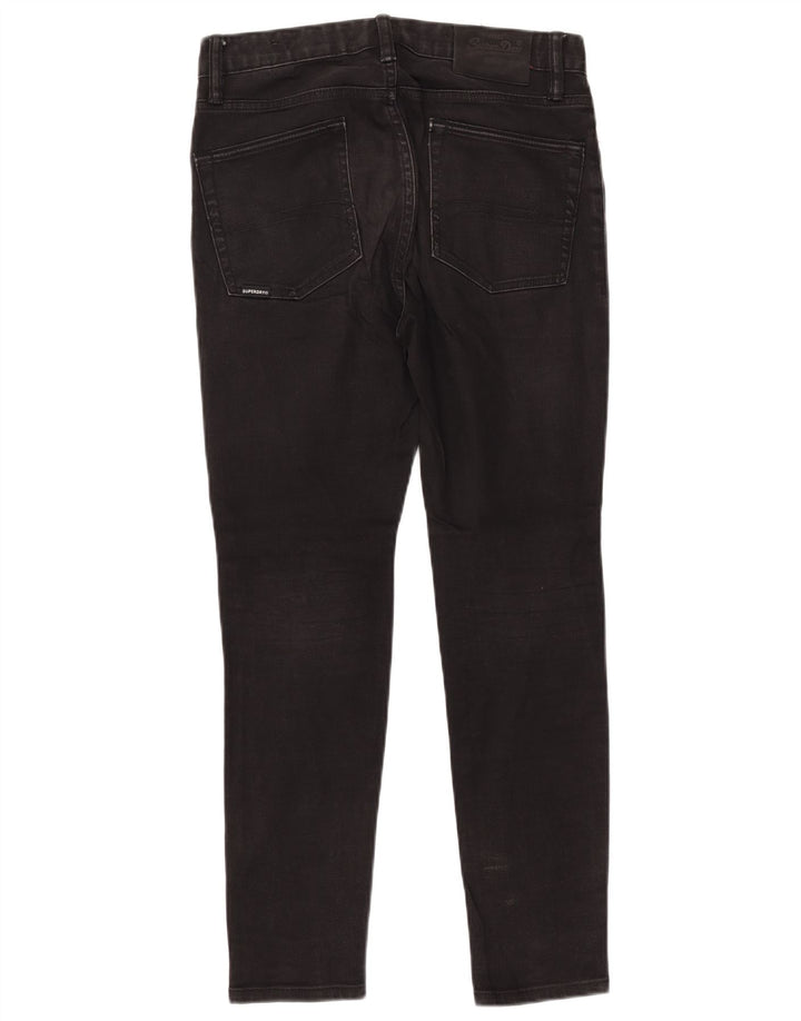 Superdry Mens Skinny Jeans W30 L30 Black Cotton