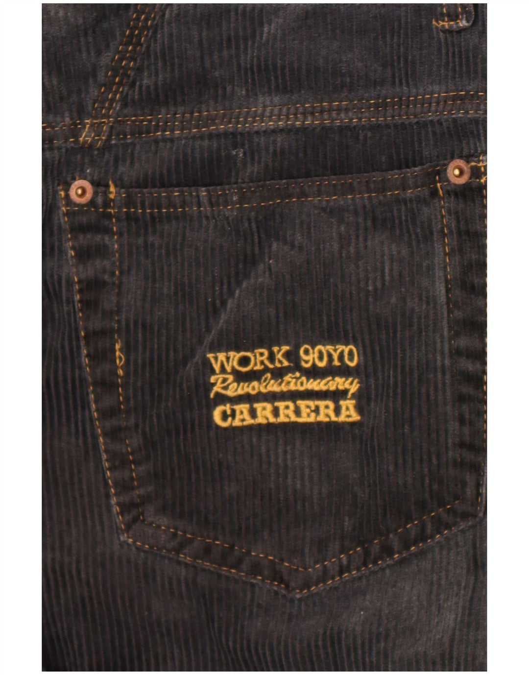 Carrera Mens Straight Corduroy Trousers W33 L31 Grey