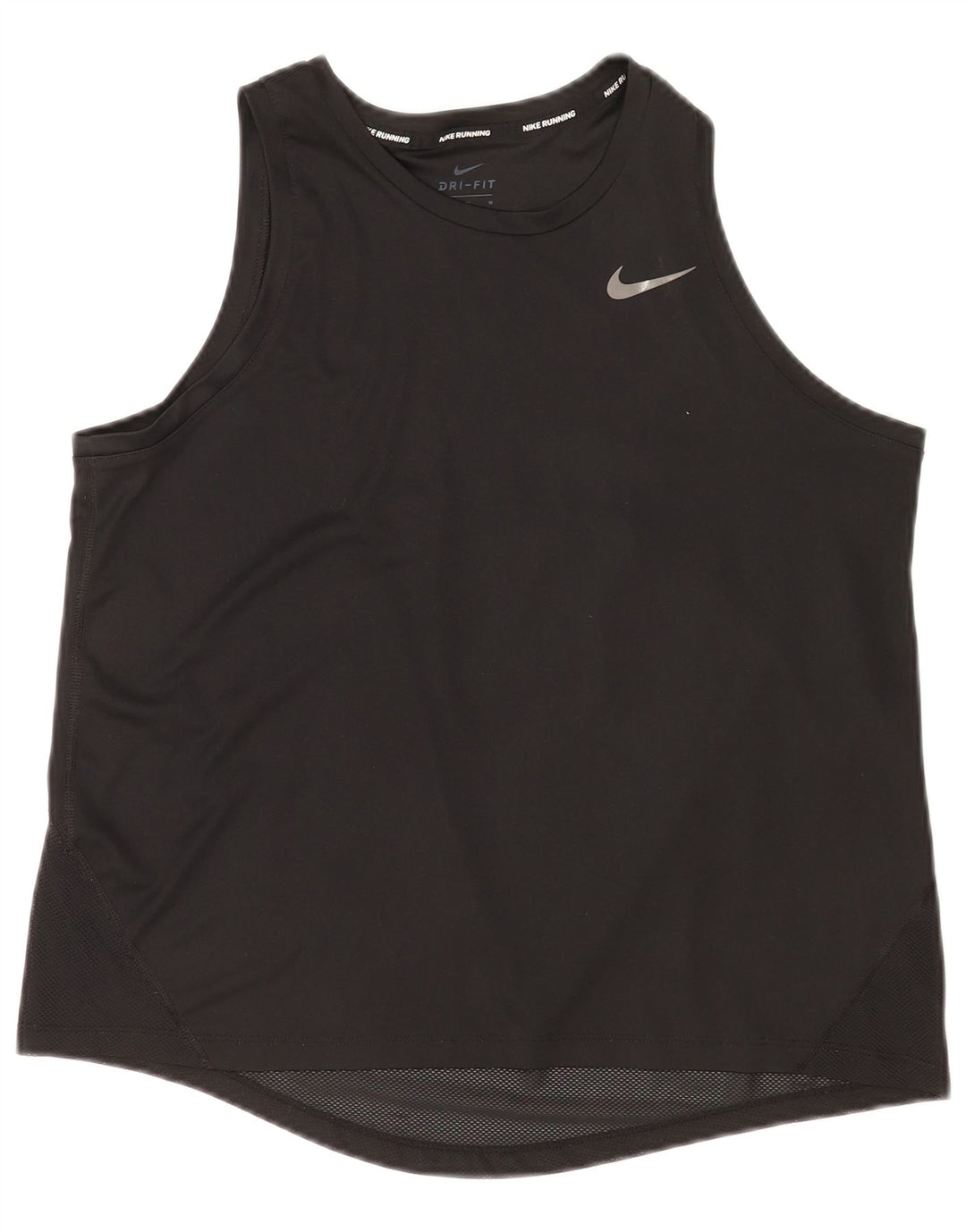 Nike Womens Dri Fit Vest Top UK 14 Medium Black Polyester