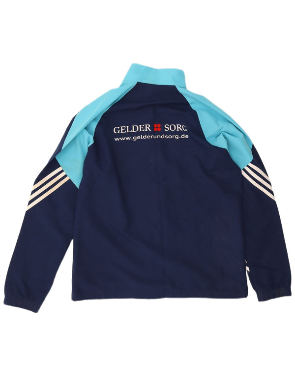 Adidas Mens Graphic Tracksuit Top Jacket Large Navy Blue Colourblock