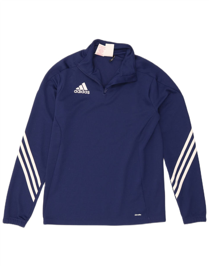 Adidas Boys Climalite Pullover Tracksuit Top 13-14 Years XL Navy Blue