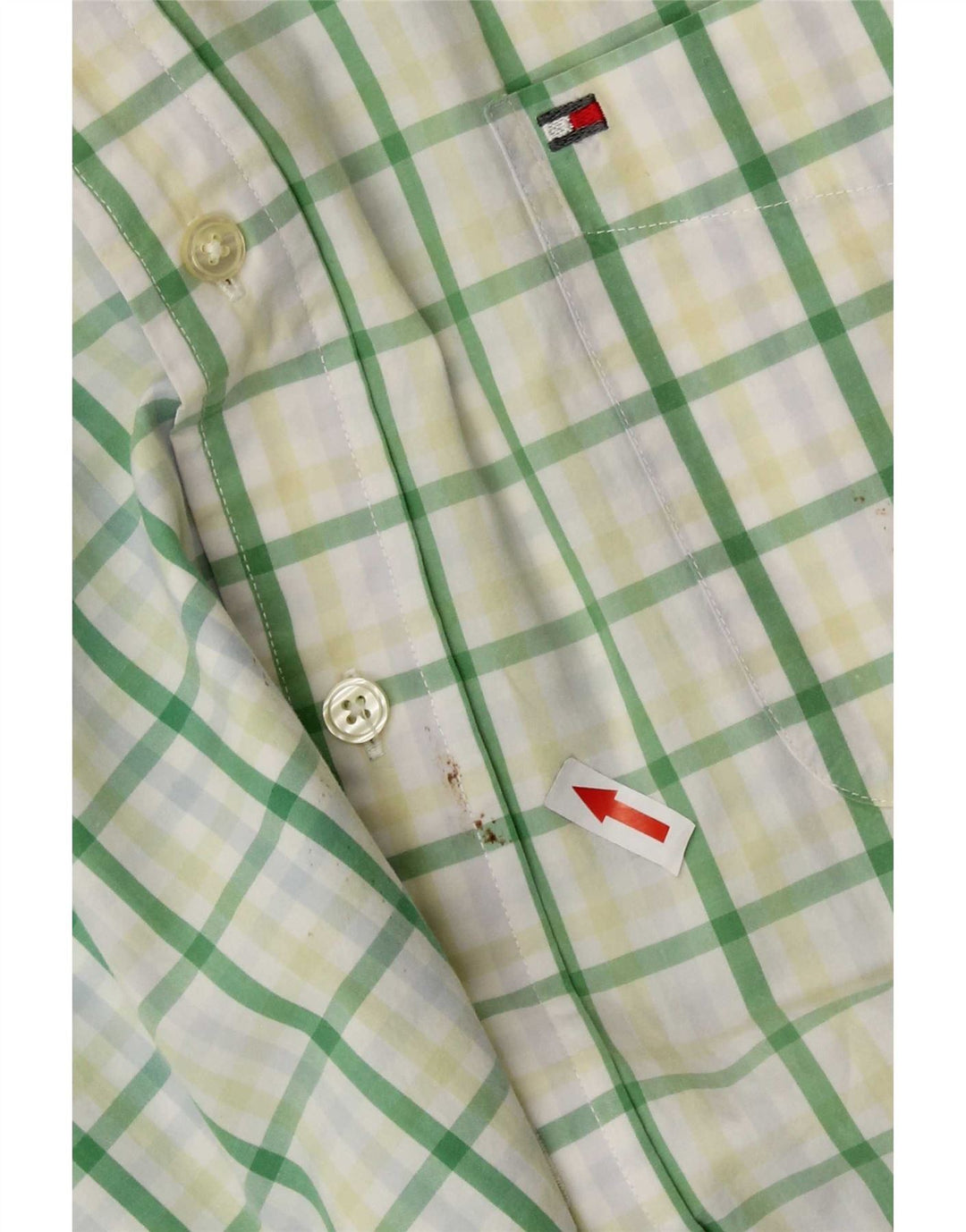 Tommy Hilfiger Mens Shirt 2XL Green Check Cotton