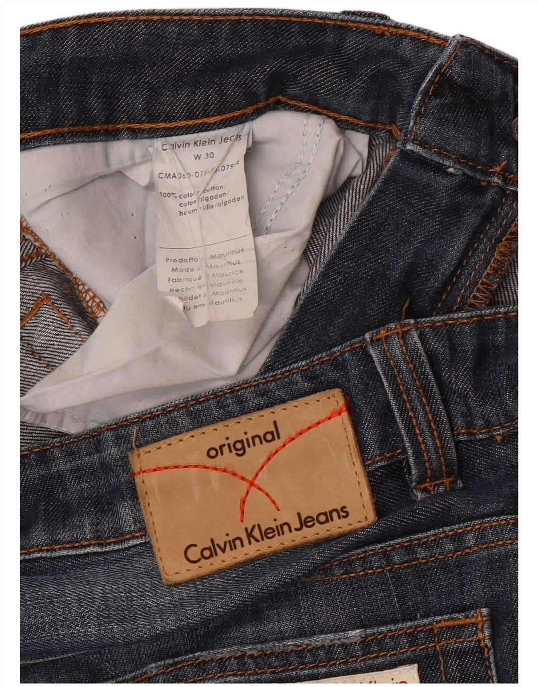 Calvin Klein Womens Straight Jeans  W30 L29 Blue Cotton