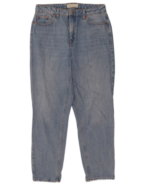 Topshop Womens Mom High Waist Tapered Jeans W30 L30 Blue Cotton