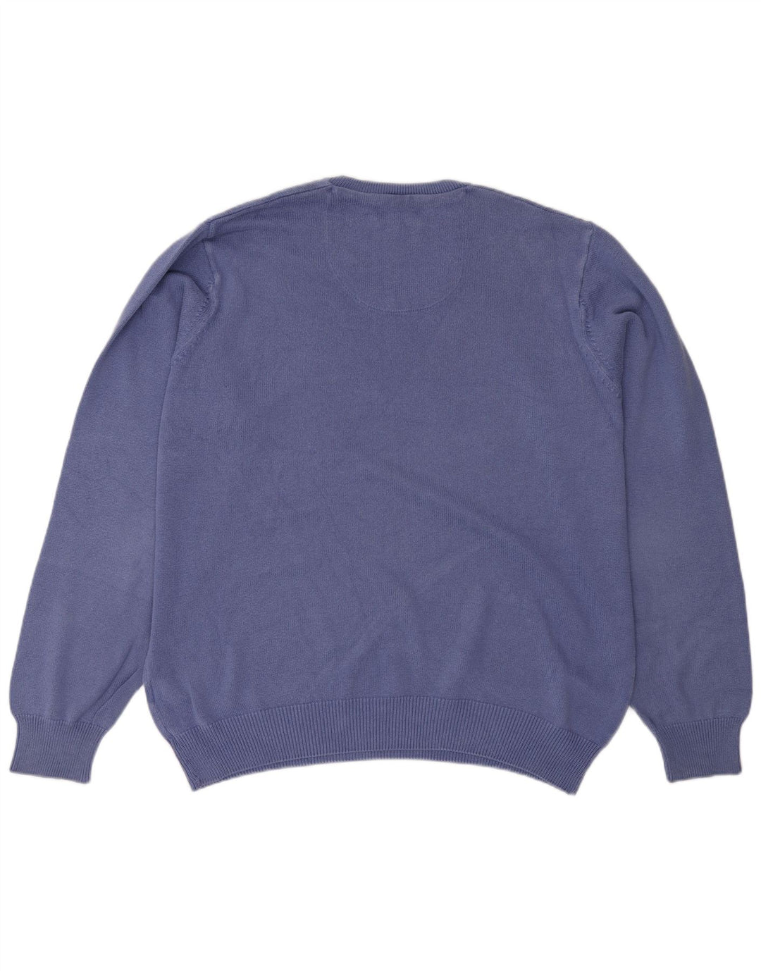Marks & Spencer Mens Blue Harbour V-Neck Jumper Sweater Large Blue Cotton