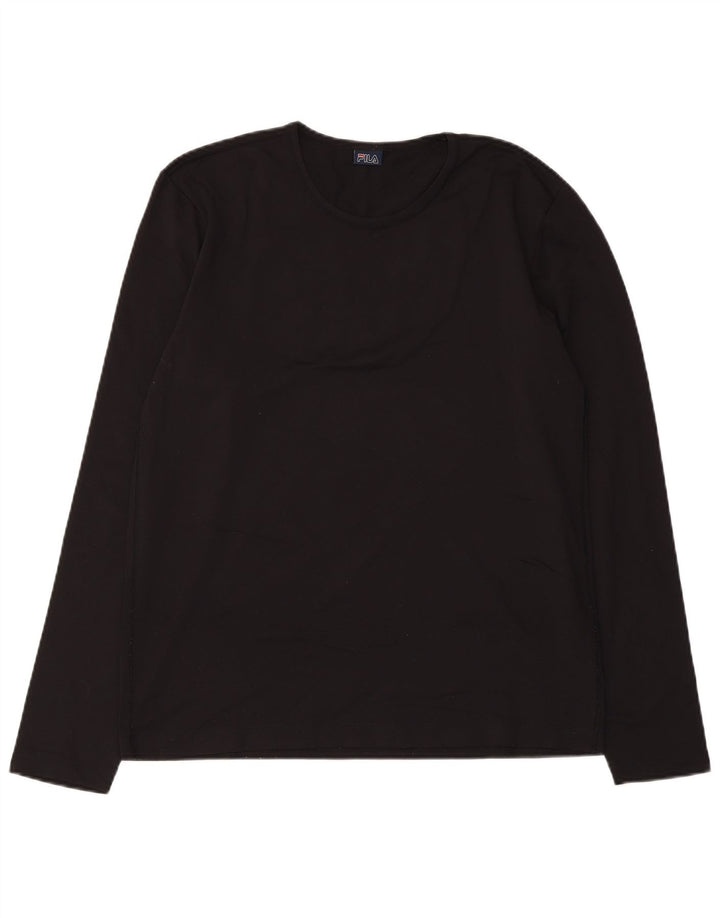 FILA Mens Top Long Sleeve Medium Black
