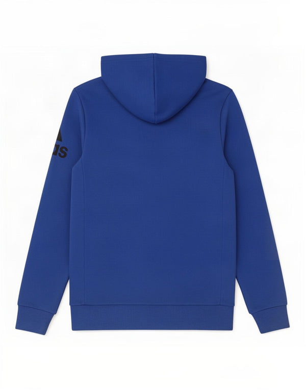 Adidas Boys Graphic Zip Hoodie Sweater 13-14 Years Blue Cotton