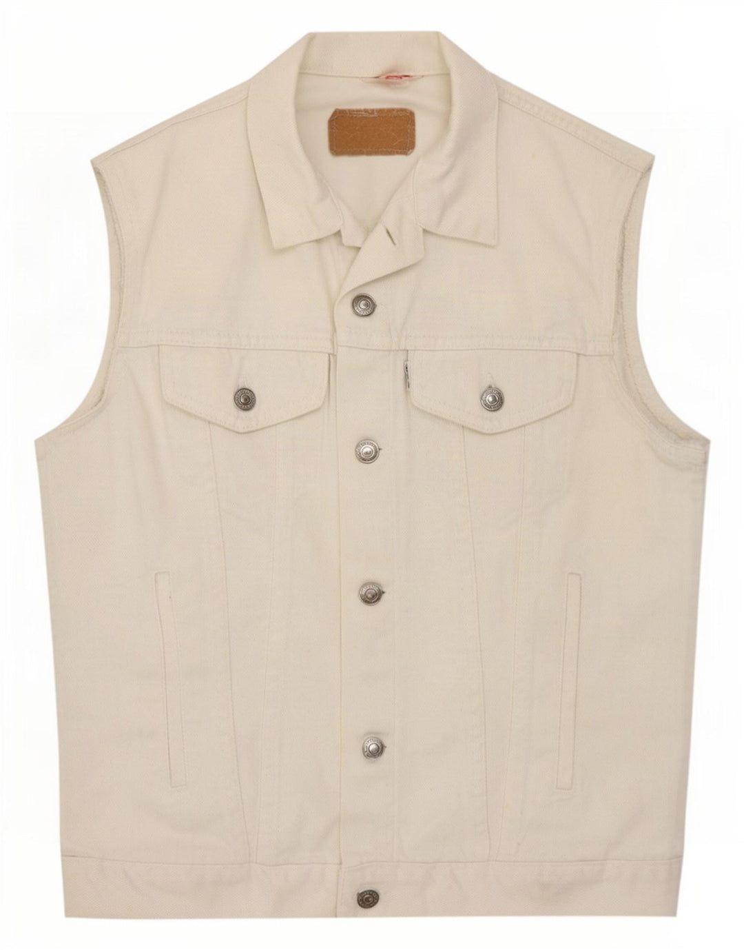 Levi's Womens Denim Gilet UK 14 Medium White