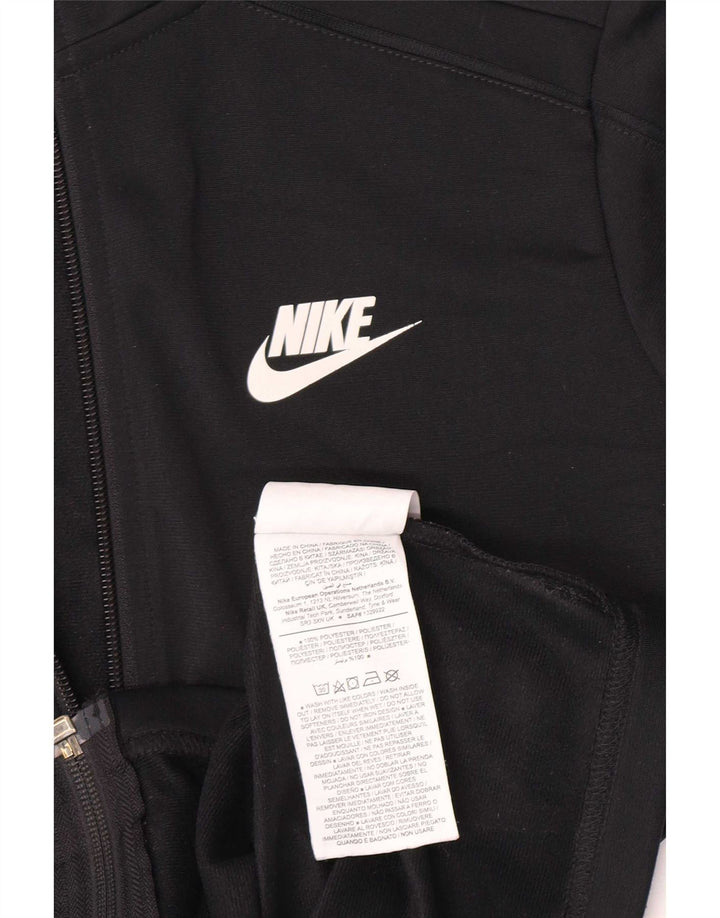 Nike Boys Tracksuit Top Jacket 10-11 Years Medium Black Polyester