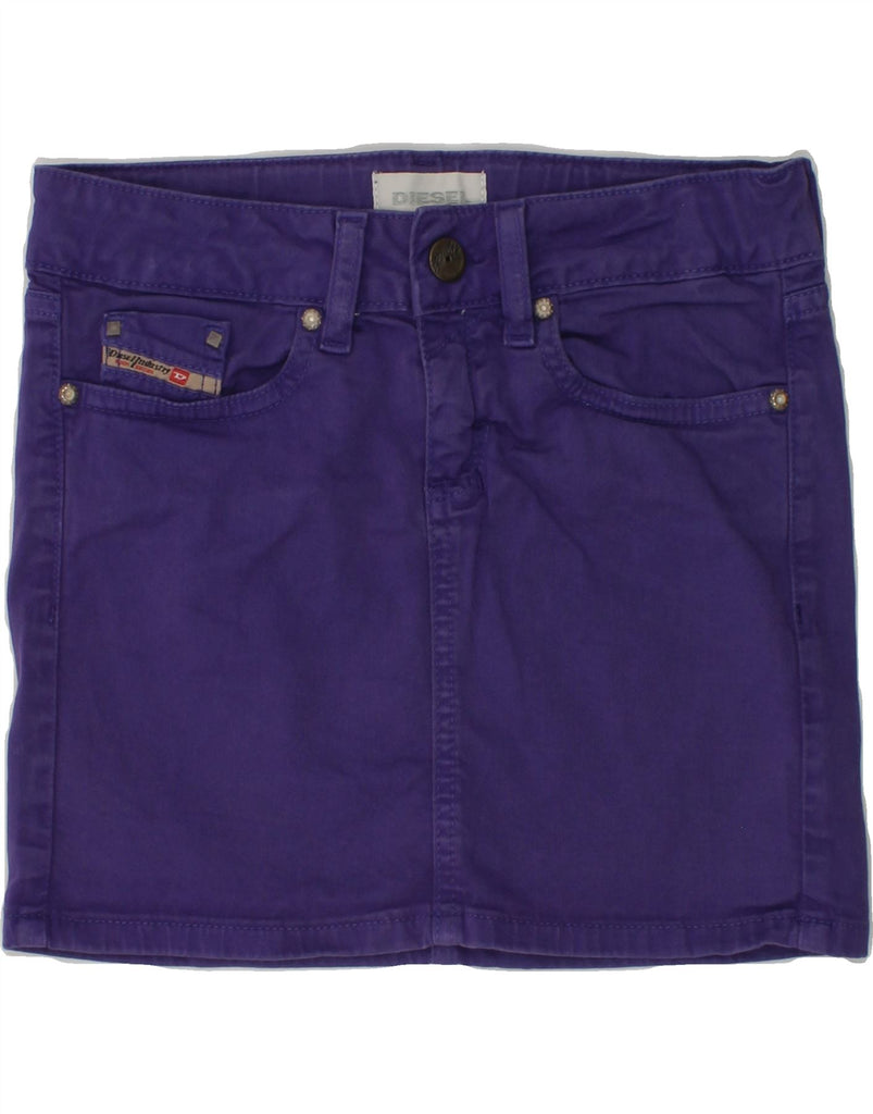 DIESEL Girls Denim Skirt 7-8 Years W26 Purple Cotton | Vintage Diesel | Thrift | Second-Hand Diesel | Used Clothing | Messina Hembry 