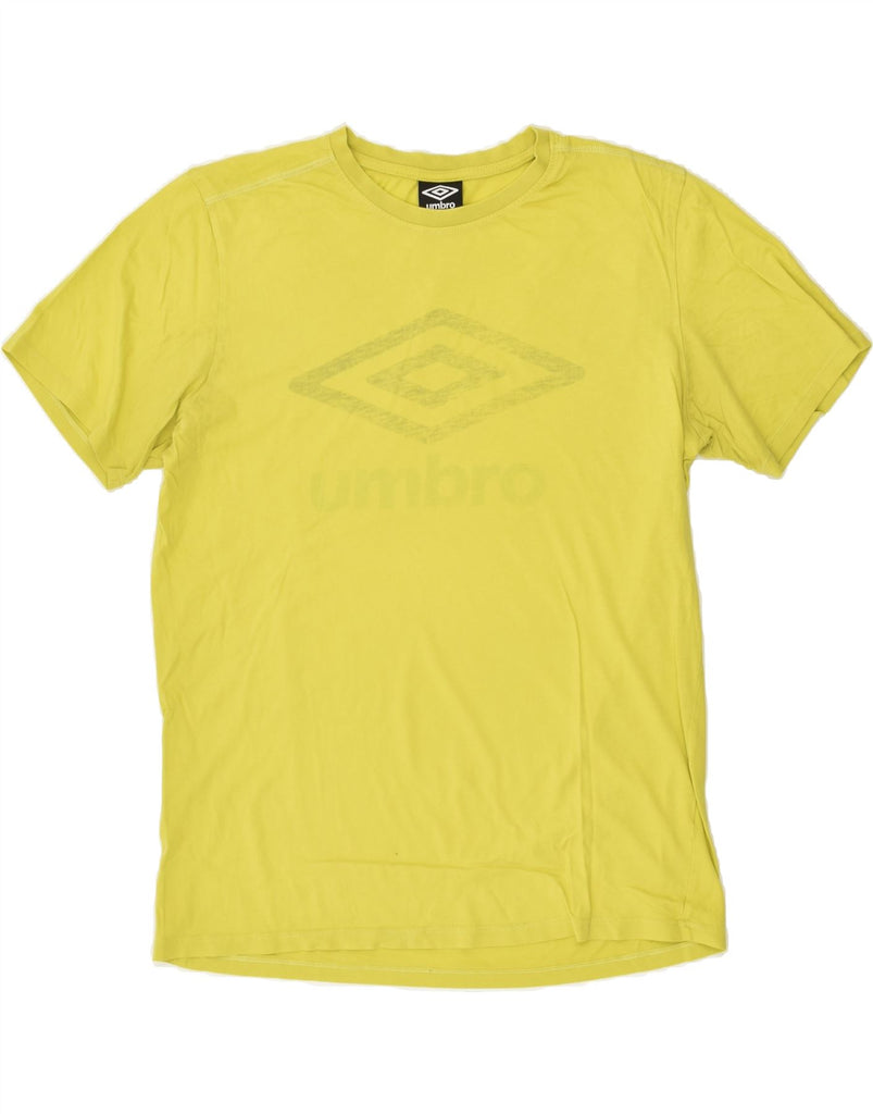 UMBRO Mens Graphic T-Shirt Top Large Yellow Cotton | Vintage Umbro | Thrift | Second-Hand Umbro | Used Clothing | Messina Hembry 
