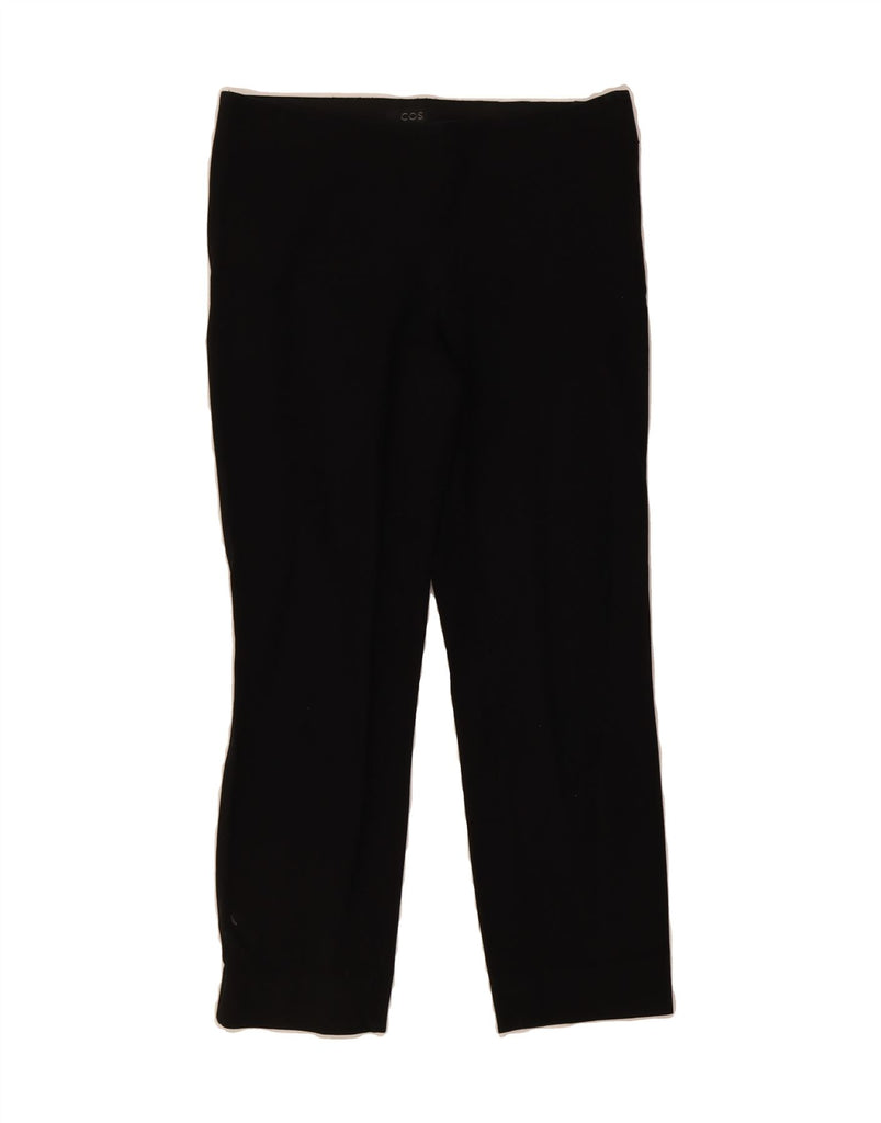 COS Womens Straight Cropped Trousers EU 36 Small W28 L24 Black Cotton Vintage Cos and Second-Hand Cos from Messina Hembry 