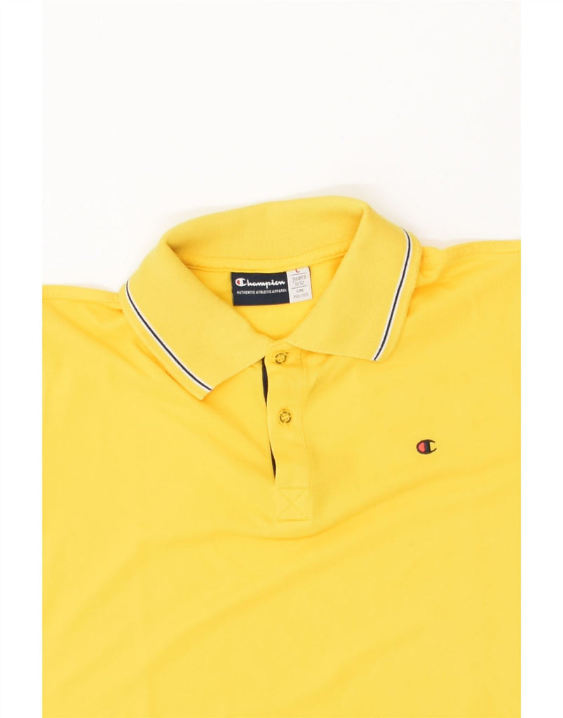 CHAMPION Boys Polo Shirt 11-12 Years Large Yellow | Vintage Champion | Thrift | Second-Hand Champion | Used Clothing | Messina Hembry 