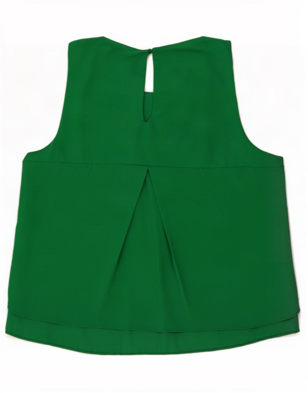 Zara Womens Sleeveless Blouse Top UK 6 XS Green Polyester